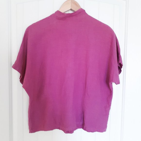 bryn walker Button Front Camp Shirt and Tank Set Purple Size L Size M - Picture 3 of 13